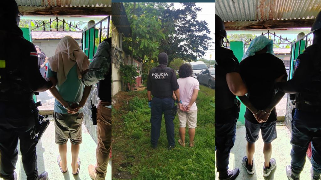 Tres detenidos por venta de droga en el boulevard de Guápiles